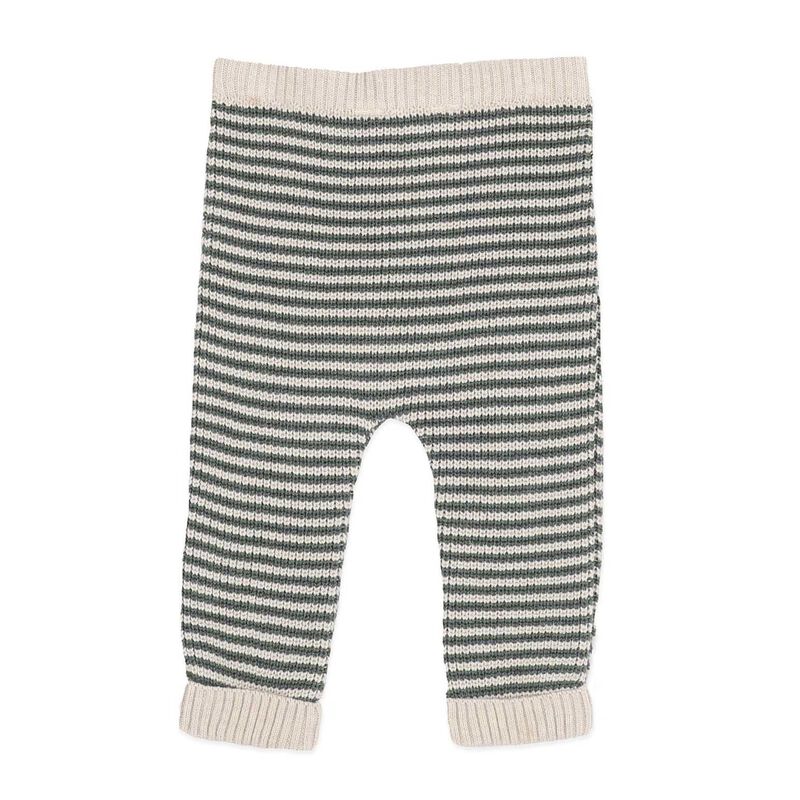 B&eacute;b&eacute; Otto Stripe Organic Knitted Leggings image number 2